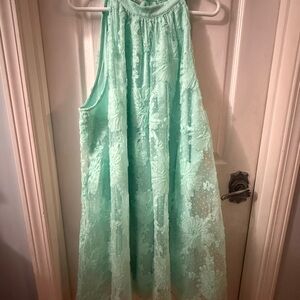 Cato Mint Green Floral Lace Midi Dress